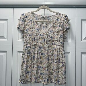 Sonoma Maternity Floral Shirt